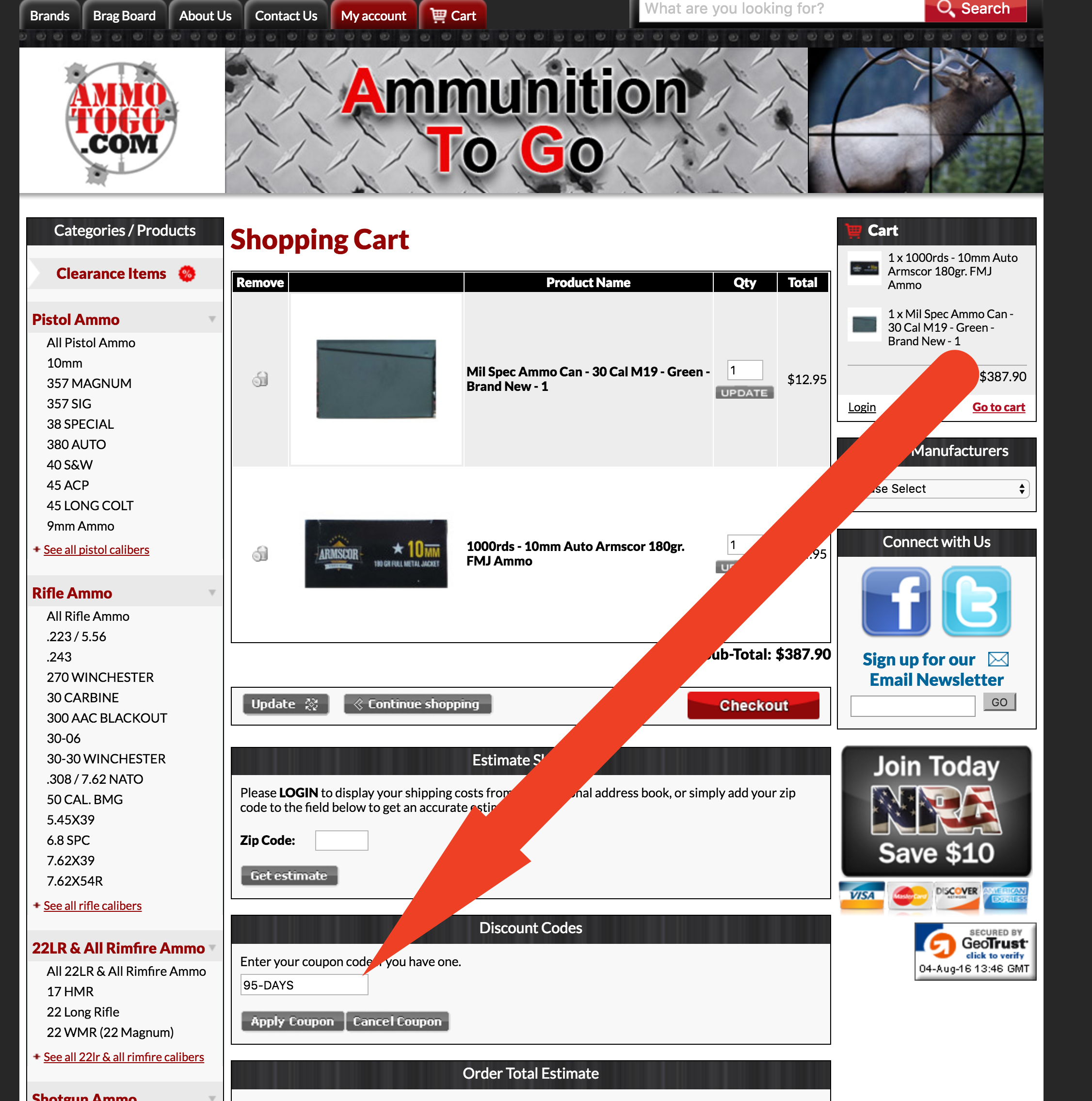 Ammotogo com discount coupons