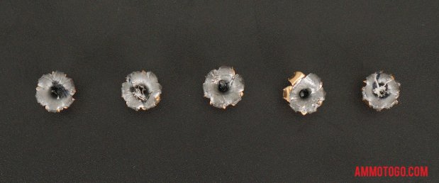 Birds-eye view of Federal Ammunition 357 Magnum Ammo after firing into ballistic gelatin