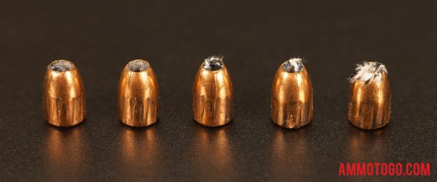 Federal Ammunition 115 Grain Jacketed Hollow-Point (JHP) 9mm Luger (9x19) ammo fired into ballistic gelatin