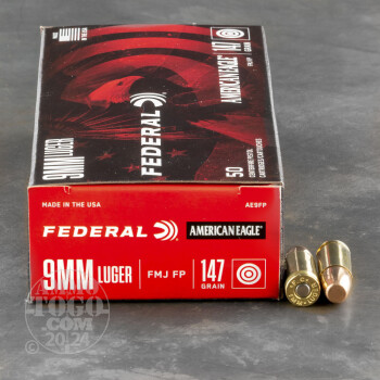 Image of 1000rds - 9mm Federal American Eagle 147gr. FMJ Ammo