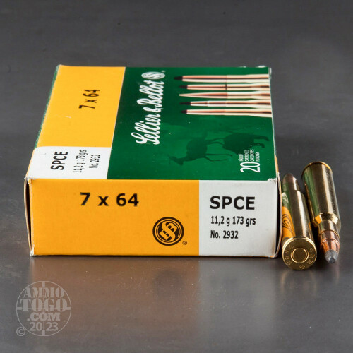 20rds - 7x64 Sellier and Bellot 173gr. SPCE Ammo