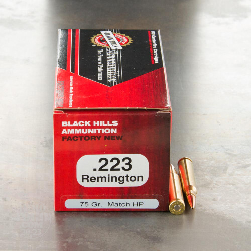1000rds – 223 Rem Black Hills 75gr. Heavy Match HP Ammo