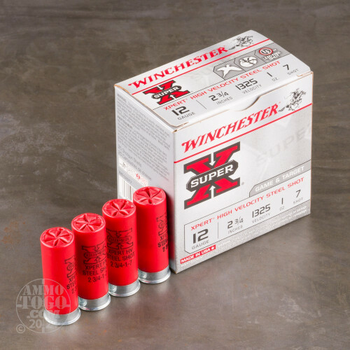 Cheap 12 Gauge Steel Shot - 2-3/4 Steel Shot Target shells - 1 oz - #7 -  Winchester Xpert Game and Target - 25 Rounds