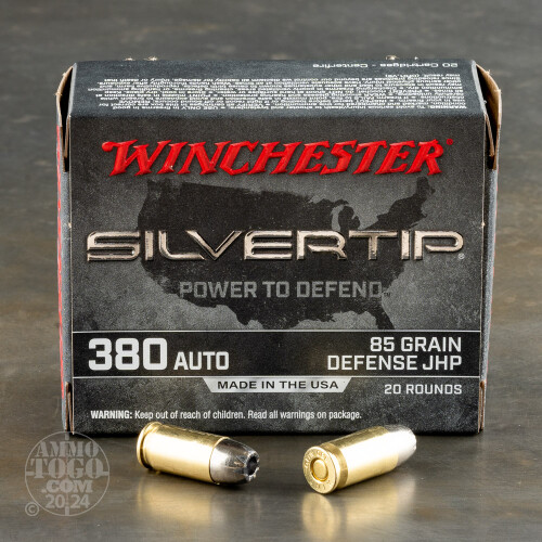 380 Auto (ACP) Ammo 200 Rounds of 85 Grain Jacketed HollowPoint (JHP