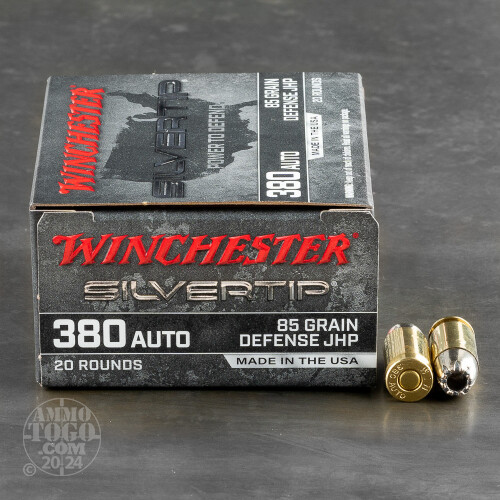 380 Auto (ACP) Ammo 20 Rounds of 85 Grain Jacketed HollowPoint (JHP