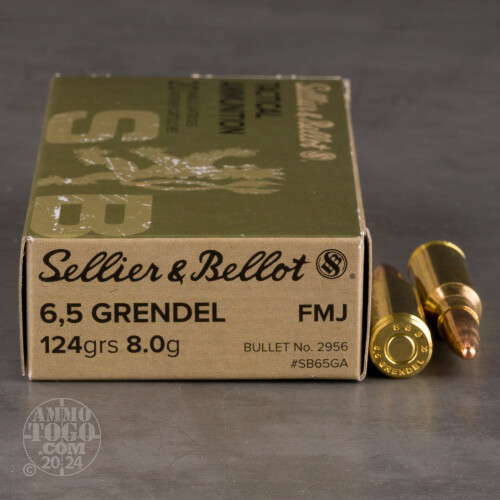 20rds – 6.5 Grendel Sellier & Bellot 124gr. FMJ Ammo