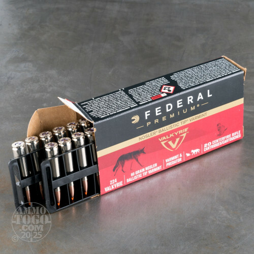 224 Valkyrie Nosler Ballistic Tip Ammo for Sale by Federal 200 Rounds