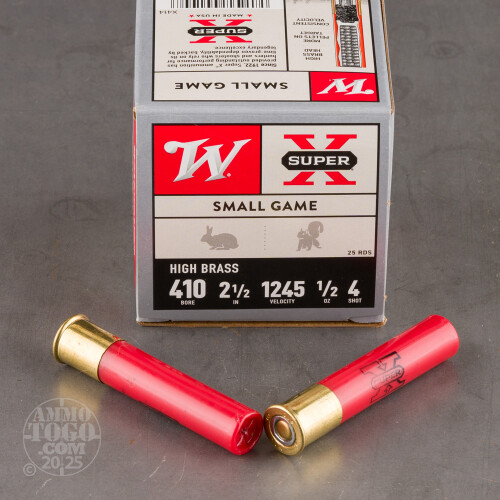 在庫処分 半額 410 Gauge #4 Shot Ammo for Sale by Winchester - 25 Rounds デュエルマスターズ