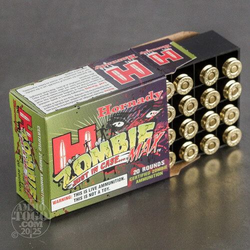 40 Smith & Wesson Ammo - 20 Rounds of 165 Grain Jacketed Hollow-Point (JHP)  by Hornady