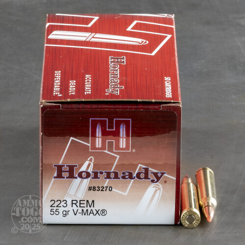 223 Remington Ammo 50 Rounds of 55 Grain VMAX by Hornady