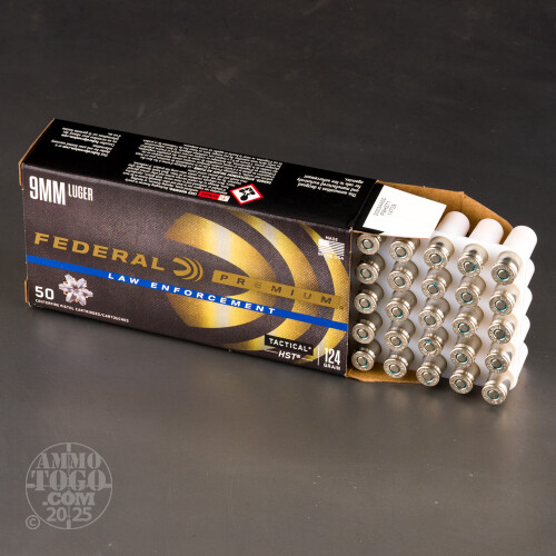 9mm Luger (9x19) Ammunition for Sale. Federal 124 Grain Jacketed 