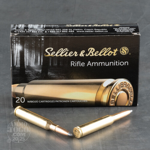 6.5x57mm Mauser Ammunition for Sale. Sellier & Bellot 131 Grain Soft-Point  (SP) - 20 Rounds