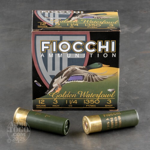 12 Gauge 3 Shot Ammo for Sale by Fiocchi 250 Rounds