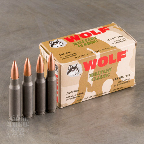 Bulk wolf 308 winchester 7 62x51 ammo for sale 500 rounds