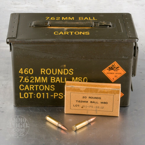 308 Winchester (7.62X51) Ammo - 460 Rounds of 146 Grain Full 308 Winchester (7.62X51) Ammo - 460 Rounds of 146 Grain Full