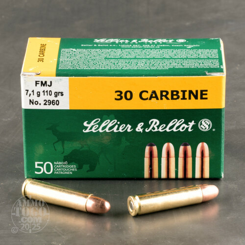 Cheap 30 Carbine ammo - Bulk Sellier & Bellot Full Metal Jacket (FMJ) 1000  Round Packs
