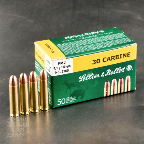 Cheap 30 Carbine ammo - Bulk Sellier & Bellot Full Metal Jacket (FMJ) 1000  Round Packs