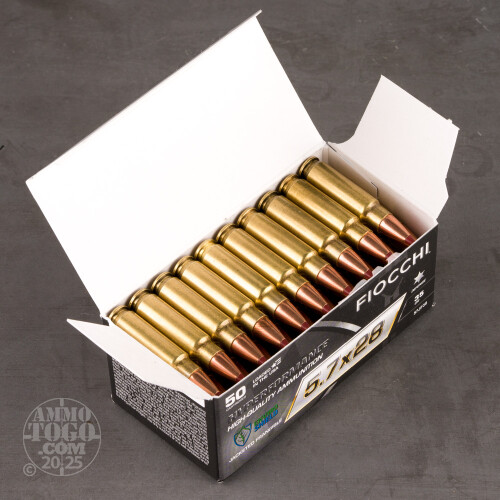 5.7x28mm Ammo - 50 Rounds of 35 Grain Frangible by Fiocchi