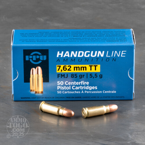 7.62mm Tokarev Full Metal Jacket (FMJ) Ammo for Sale by Prvi