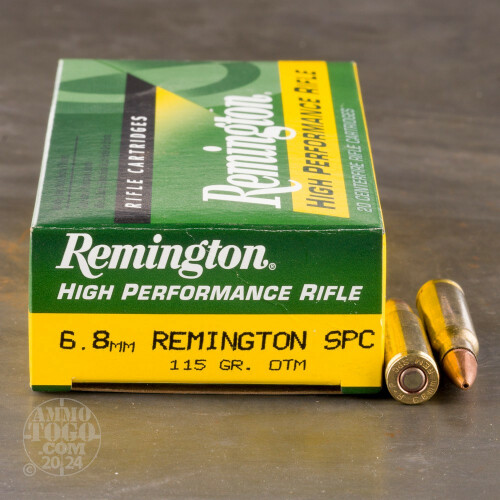 6.8 SPC Ammo 20 Rounds of 115 Grain Open Tip Match by Remington