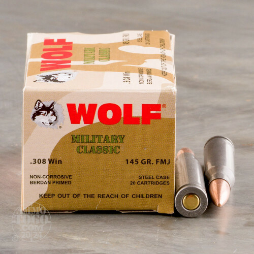 Bulk wolf 308 winchester 7 62x51 ammo for sale 500 rounds