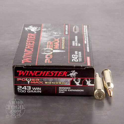 243 Winchester Ammunition for Sale. Winchester 100 Grain Hollow Point