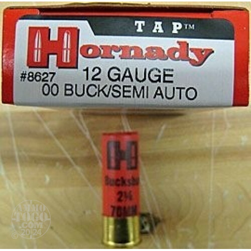 12 Gauge 00 Buck Ammo for Sale by Hornady 25 Rounds