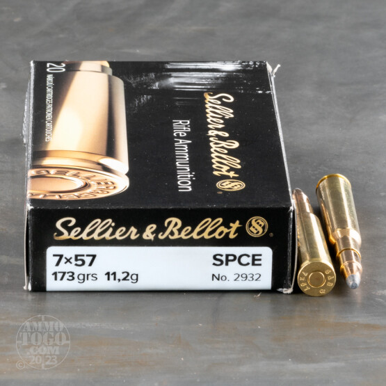 20rds - 7mm Mauser Sellier & Bellot 173gr. SPCE Ammo