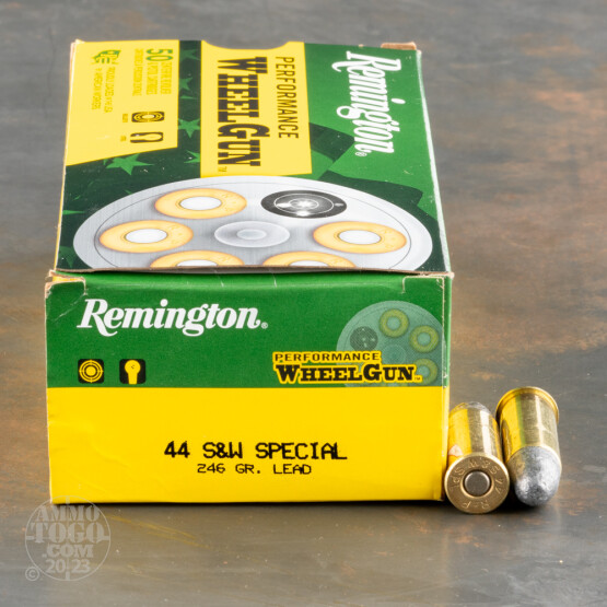 50rds – 44 Special Remington Performance WheelGun 246gr. LRN Ammo