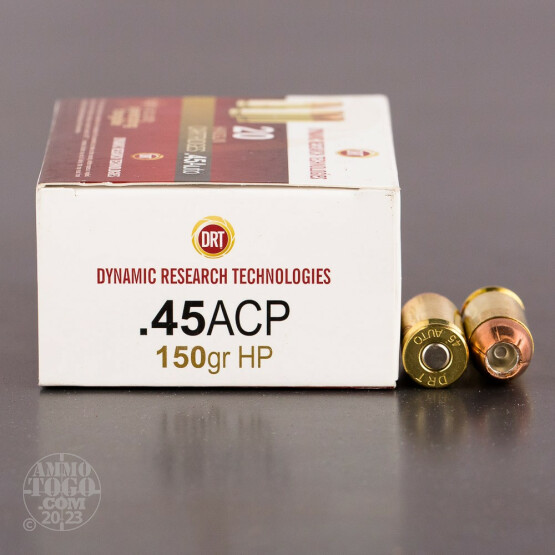 20rds - 45 ACP DRT 150gr HP Lead Free Fragmenting Ammo