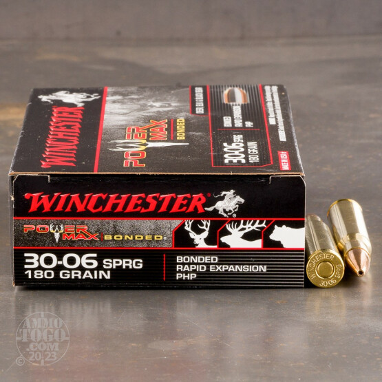 20rds - 30-06 Winchester Power Max Bonded 180gr. HP Ammo