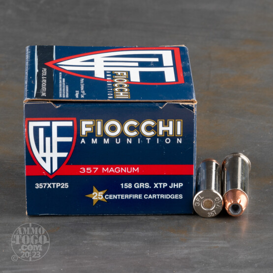 25rds - 357 Mag Fiocchi 158gr. XTP HP Ammo