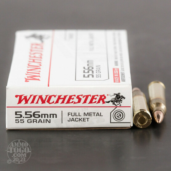 20rds - 5.56 Winchester Q3131 55gr. M-193 FMJ Ammo