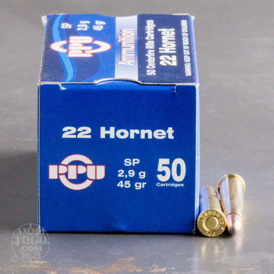 500rds - 22 Hornet Prvi Partizan 45gr. Soft Point Ammo