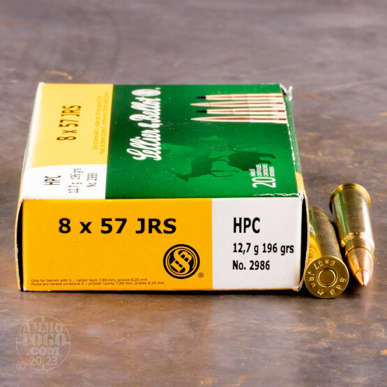 20rds - 8 x 57 JRS Rimmed Sellier & Bellot 196gr. HPC Ammo