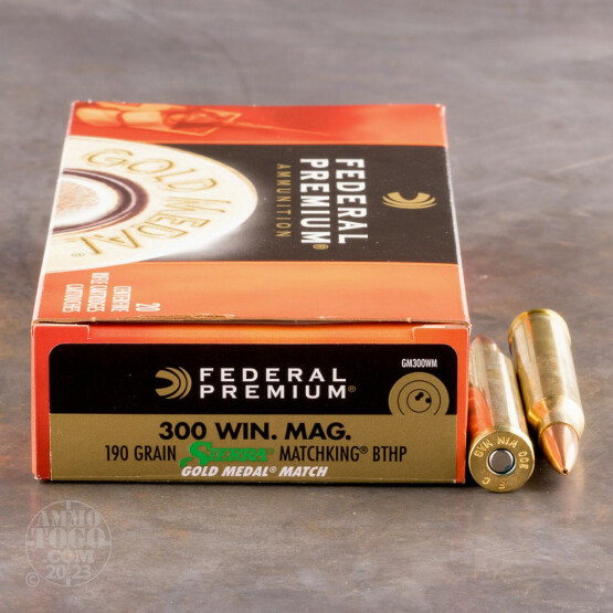 200rds - 300 Win. Mag Federal Gold Medal 190gr. Match Ammo