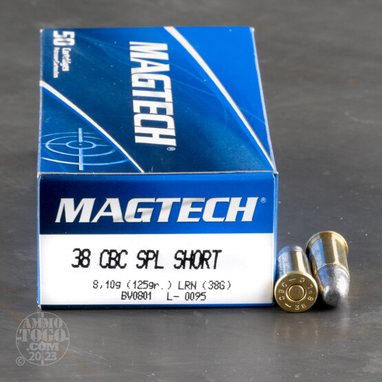 50rds - 38 Special Short Magtech 125gr. Lead Round Nose Ammo
