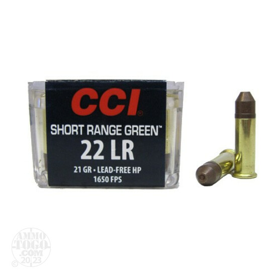 50rds - .22LR CCI Short Range Green 21gr. Hollow Point Ammo