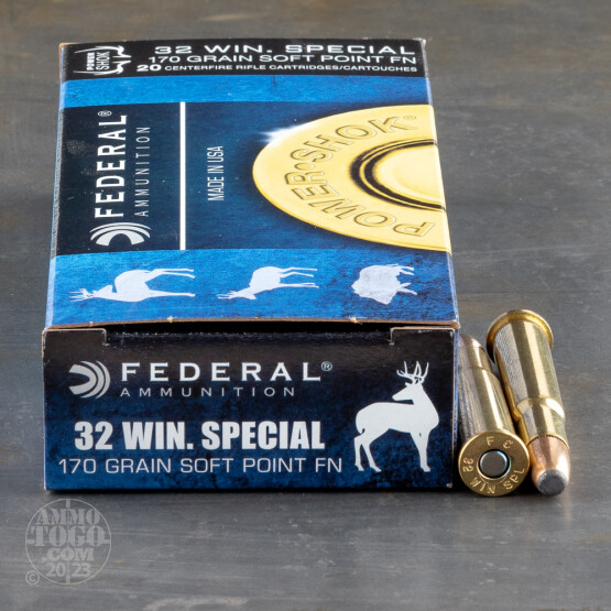 20rds - 32 Win Special Federal Power-Shok 170gr. Soft Point FN Ammo