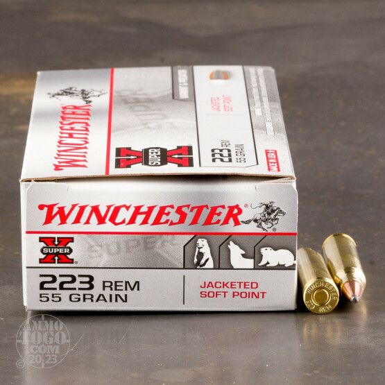 200rds - .223 Winchester Super-X 55gr. Pointed Soft Point Ammo