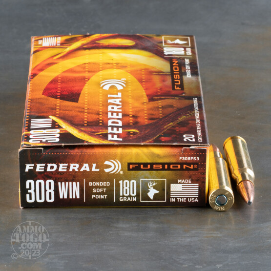 20rds – 308 Win Federal Fusion 180gr. SP Ammo