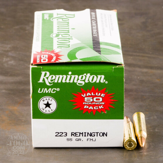 50rds – 223 Rem Remington UMC 55gr. FMJ Ammo