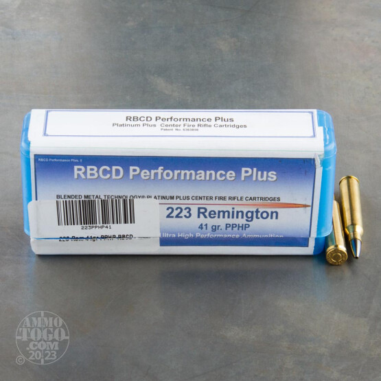 20rds - 223 RBCD Performance Plus 41gr PPHP Ammo