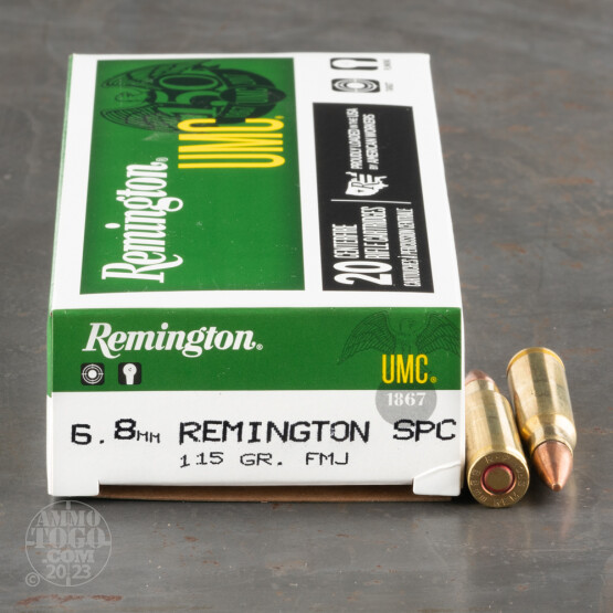200rds - 6.8mm SPC Remington UMC 115gr. FMJ Ammo
