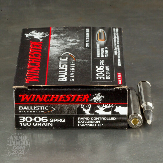 20rds - 30-06 Winchester 180gr. Supreme Ballistic Silvertip Ammo