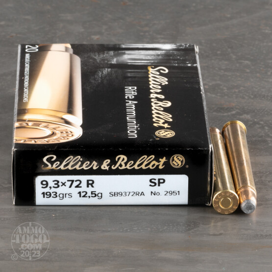 20rds - 9.3x72 Rimmed Sellier and Bellot 193gr. SP Ammo