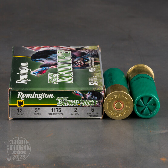 5rds – 12 Gauge Remington Premier Magnum Turkey 3" 2oz. #5 Shot Ammo