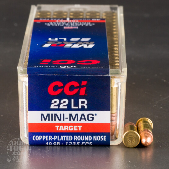 100rds - 22LR CCI Mini-Mag 40gr. Solid Point Ammo