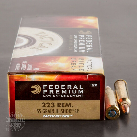 20rds - .223 Federal LE Tactical TRU 55gr. SP Ammo