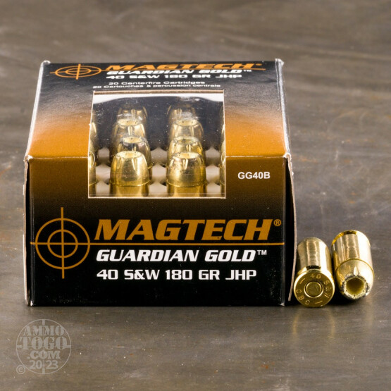 20rds - 40 S&W MAGTECH Guardian Gold 180gr. HP Ammo